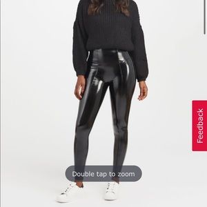 SPANX patent leather leggings never worn size M